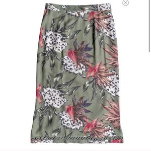 ROXY Endless Valley Print Surplice Floral Skirt XS